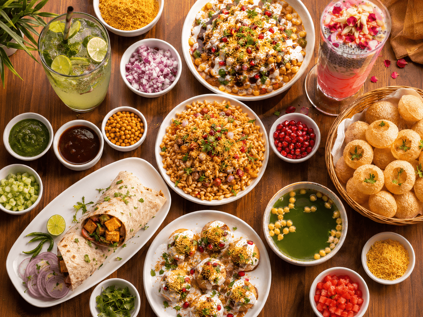 Restaurant hero background showcasing our signature dishes